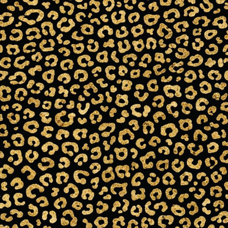 Coussins décoratifs double face à motif léopard, 18 x 18 inches, Or noir
