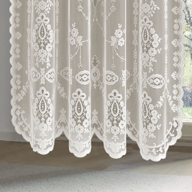 Sheer Curtain Single Panel, Cream, 56"W x 84"L