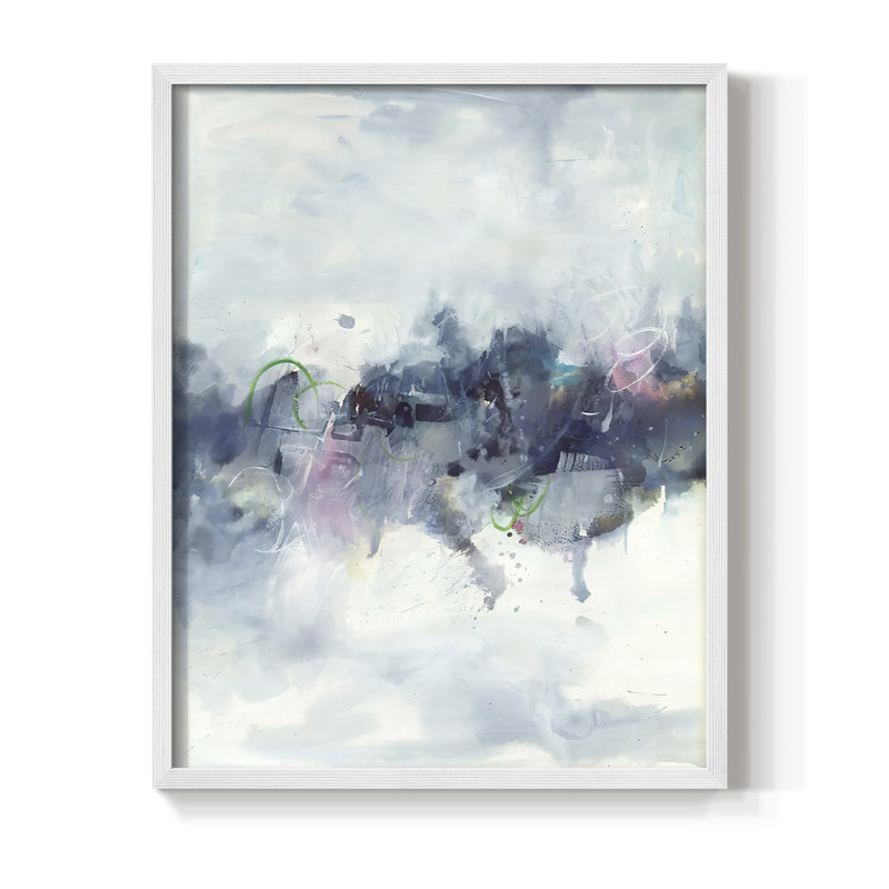 Birds I Framed Print - Solid Wood, White, 20" H x 16" W