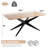 69.3" Rectangle Pedestal Dining Table With Metal Base-135114262