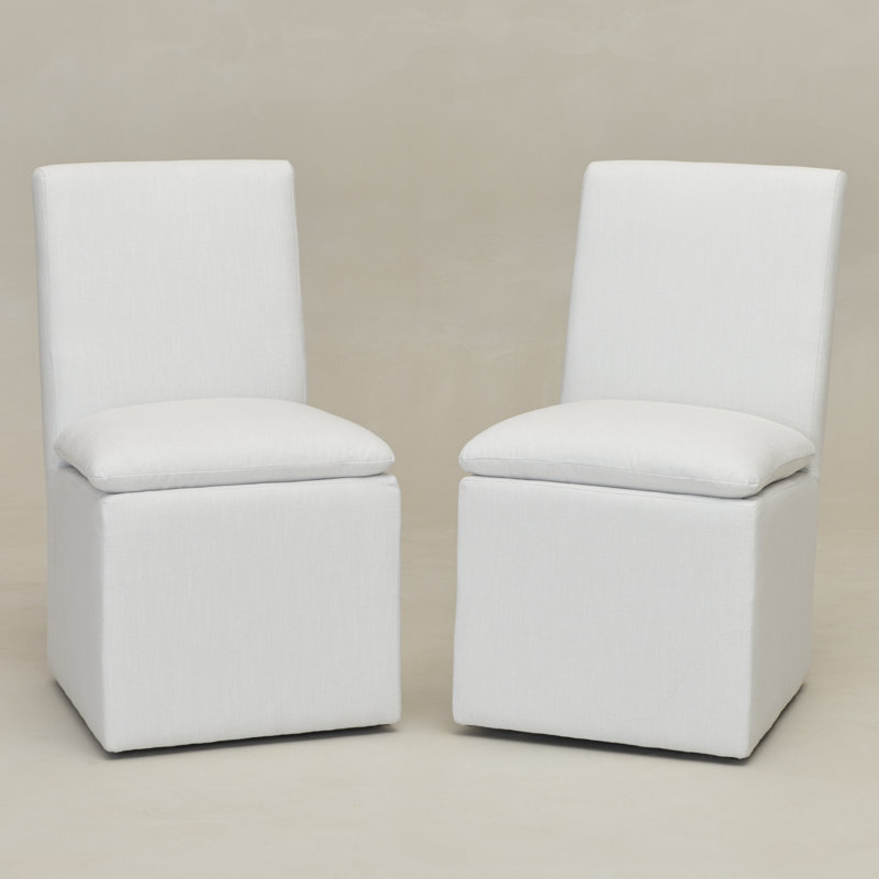 Chaise rembourrée Keaton, Ivoire ivoire