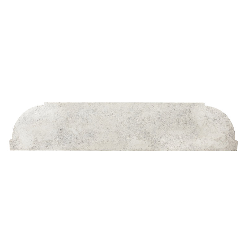 Cream Faux Concrete Top D Shape Entryway Console Table