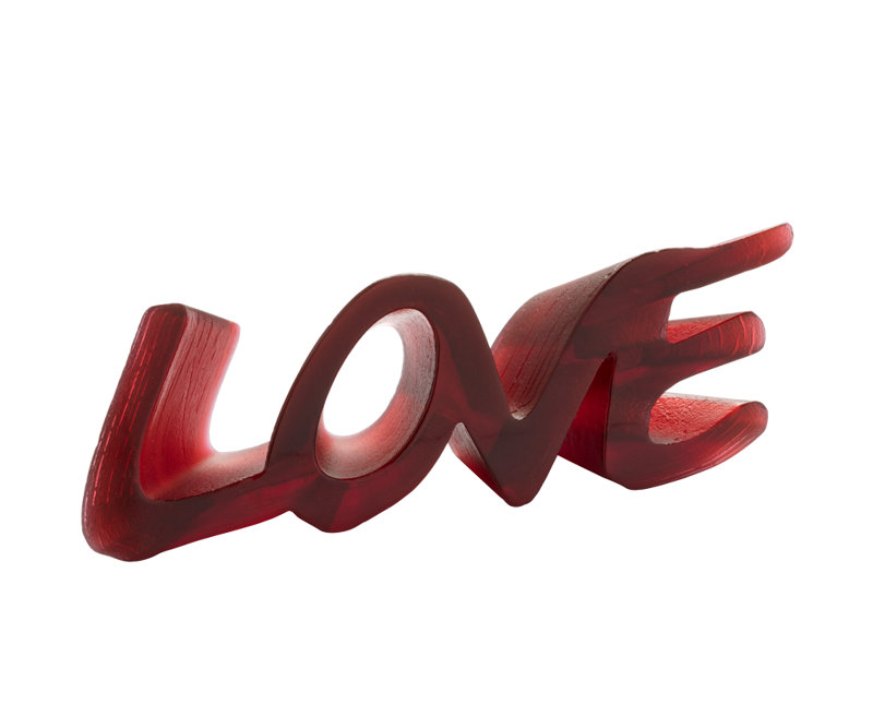 Word True Love Letter Block, Red
