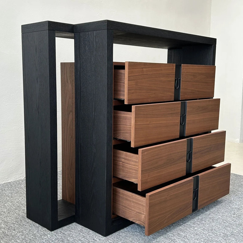 Console d'entrée en bois massif de style Mid-Century