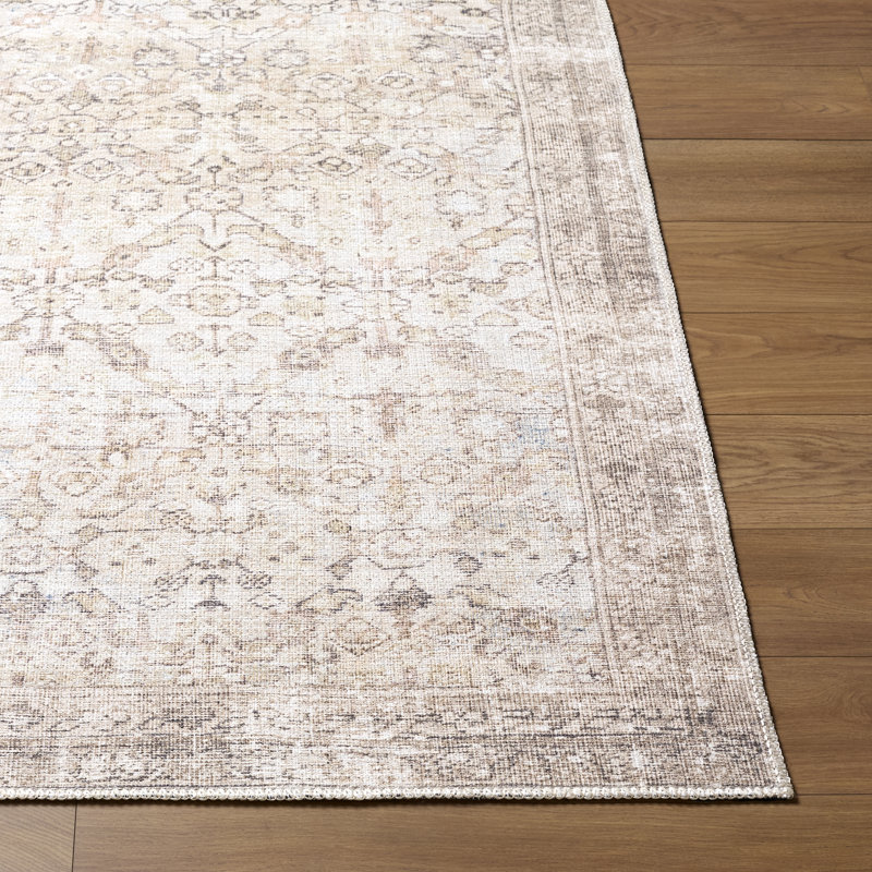 Jenni Yolo Home x Livabliss Amelia Washable Area Rug, Rectangle 9'2" x 12', Taupe/Sandstone/Ivory