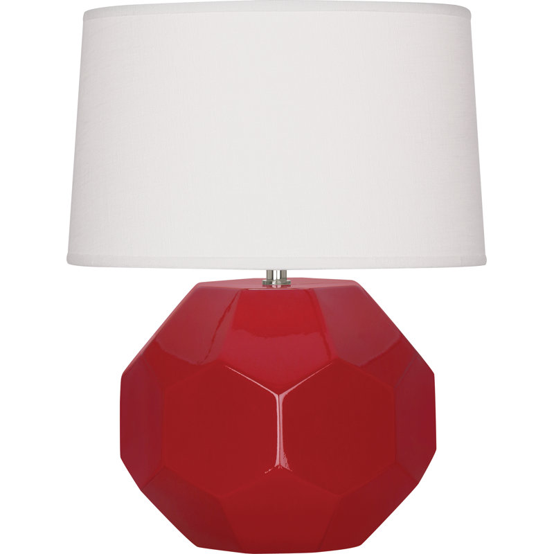 Franklin Table Lamp, Ruby Red, 23.5" H x 19.5" W x 19.5" D