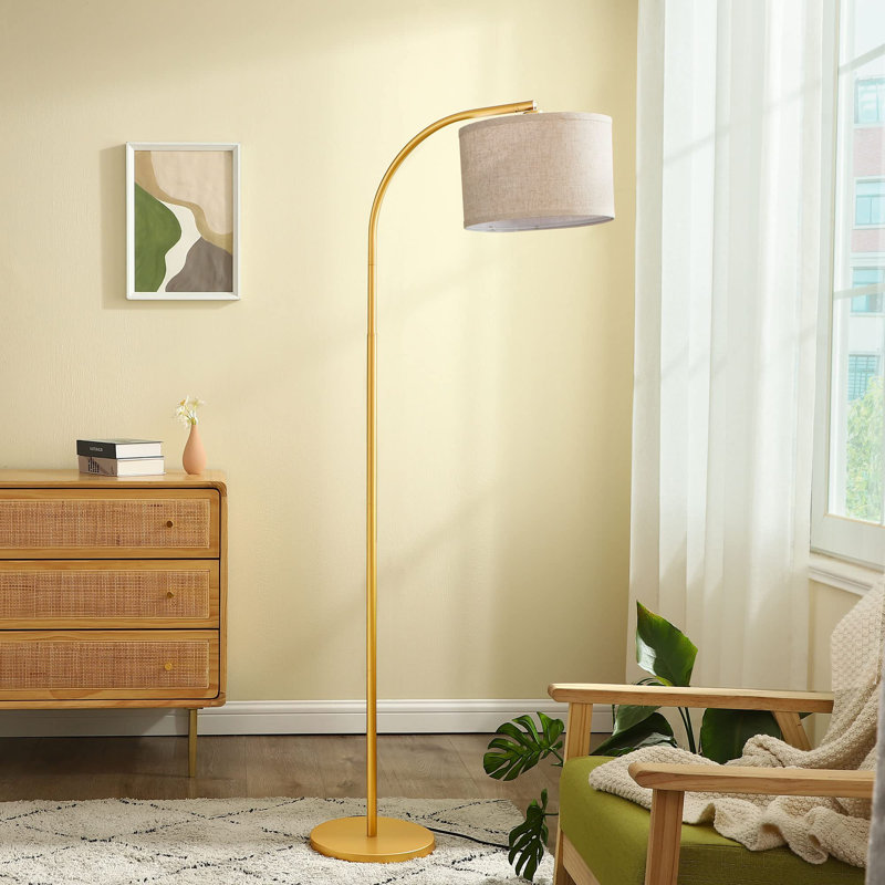 Amera 161cm Arched Floor Lamp, Gold