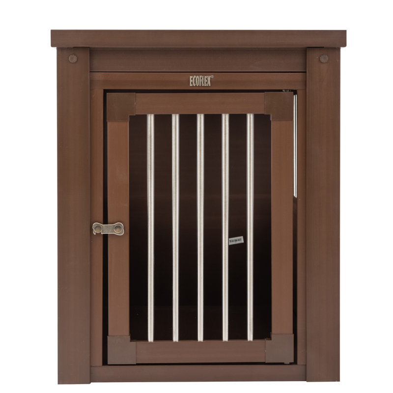 Southwick ECOFLEX Medium Furniture Style Dog Crate in Brown, Russet, Medium (25.2" H x 21.1" W x 29.5" D)