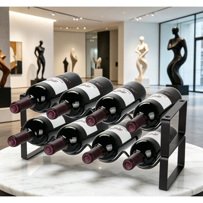 2-Tier Stackable Metal Wine Rack for Cabinet