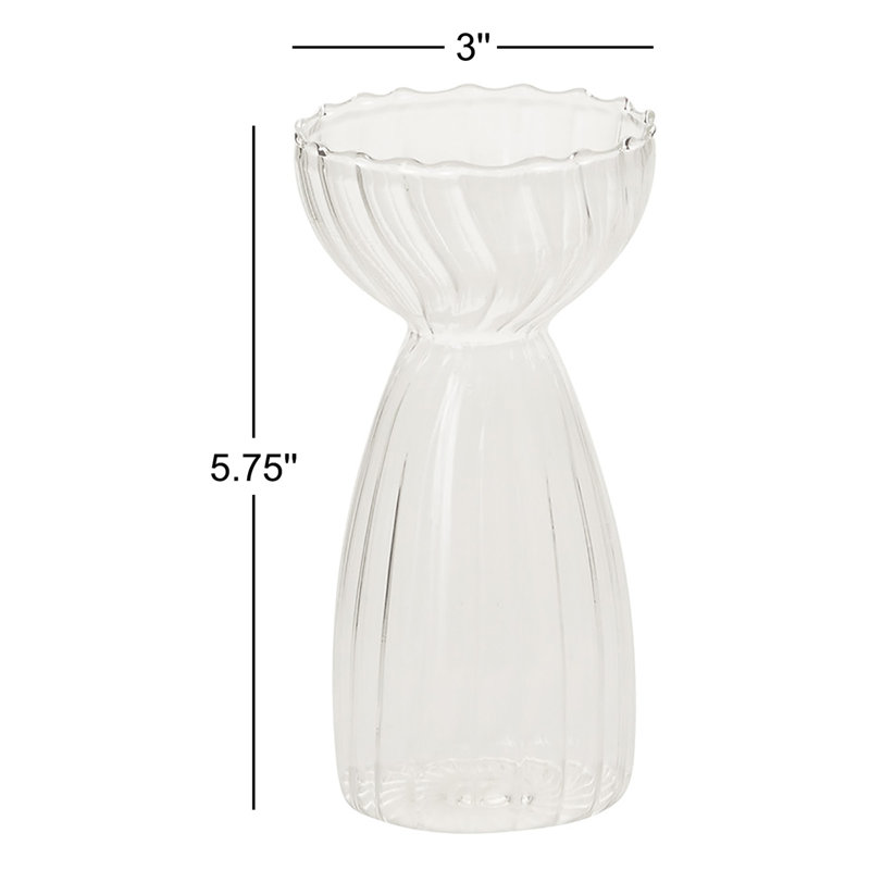 Amaya 5.75'' Handmade Glass Table Vase