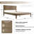 Squaro Modern Solid Wood King Bed Frame with Headboard, SQB-46-K, Platform Bed, No Box Spring Needed, Chestnut Brown-271736267-271736269