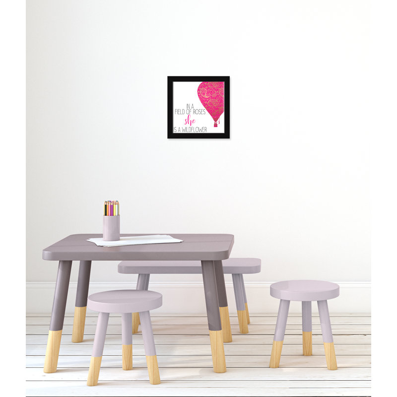Il s’agit d’un wildflower, H 14 po x l 14 po x P 0,63 po, Cadre noir