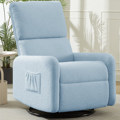 360°Swivel Chair, Rocking Chair with Side Pockets, Deep Cushioned Seat, Rocker Chair with Steel Structure Base,  Swivel Chairs for Living Room, Bedroom
