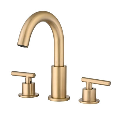 Moderne 8 po Robinet de salle de bain à poignée double à 3 trous avec drain escamotable