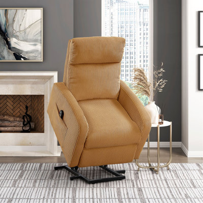 Fauteuil inclinable contemporain en velours côtelé 1pc