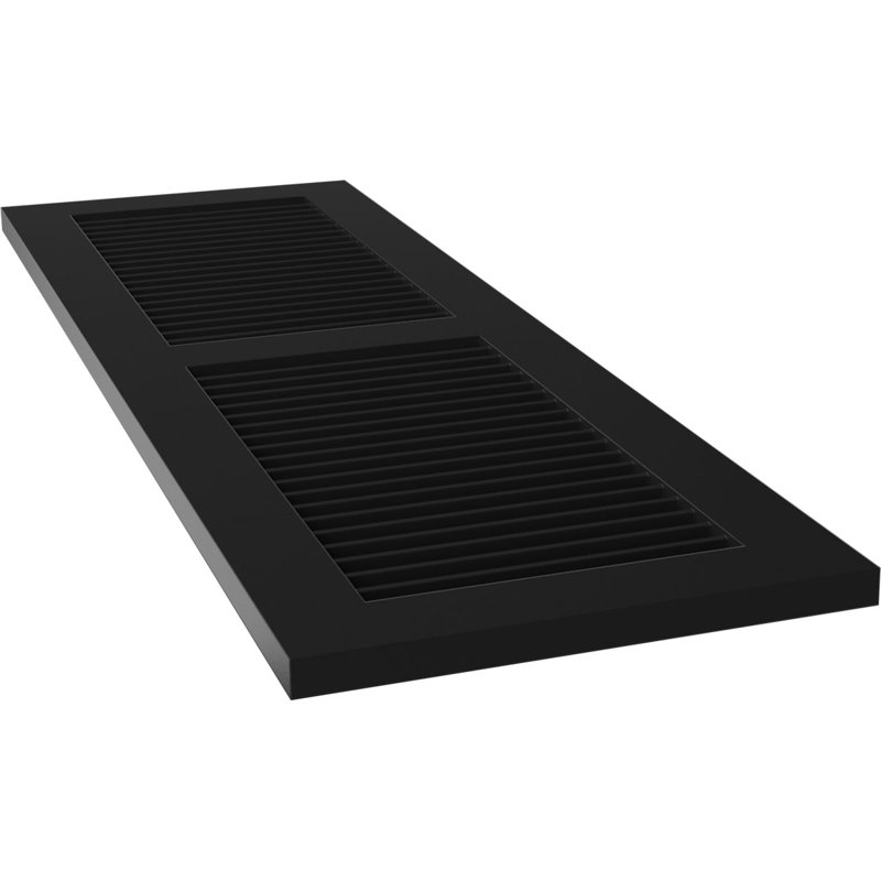 Deux volets à persiennes en PVC True Fit, Noir, 31", 18"