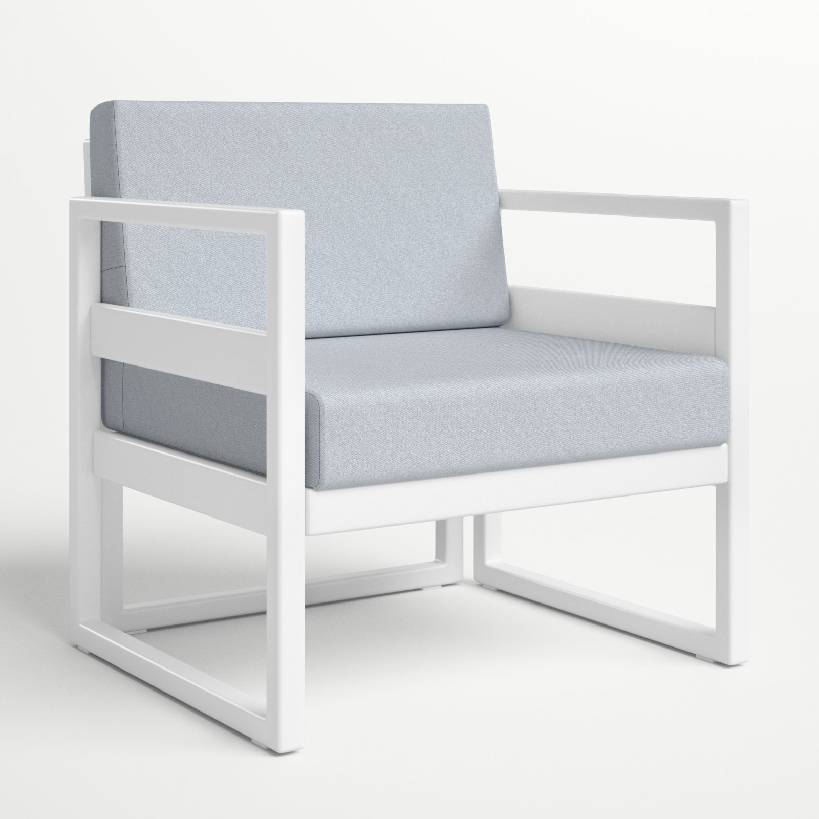 Lane Outdoor Lounge Chair, White, Canvas Granite Sunbrella® Canvas