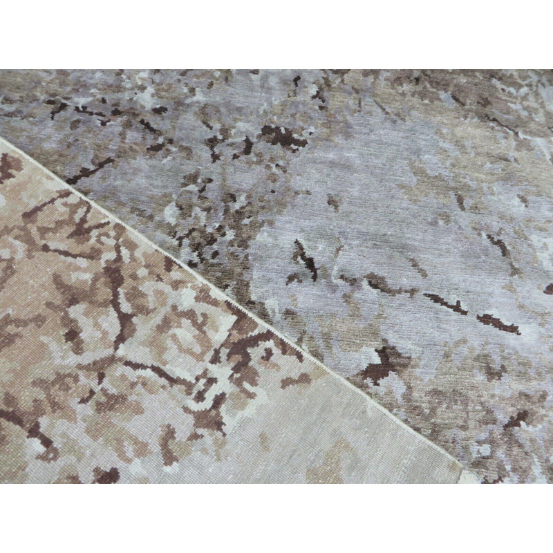 Tapis oriental tibétain moderne en soie noué à la main 8 po x 9 pi 10 po avec soie 39819A5166640458E096A69A61932 CA