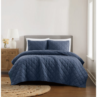 Brooklyn Loom Diamond Washed Cotton Quilt Set