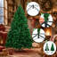 Arbre de Noël artificiel à charnières non éclairées, branches denses, décoration de Noël réaliste-808395593-808395607