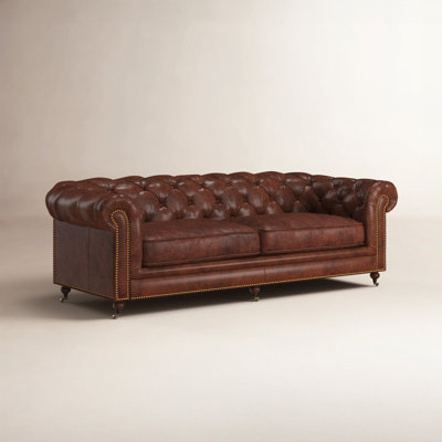 Idalia 87" Genuine Leather Sofa