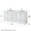 Ensemble de meuble-lavabo double 80 "Deborah-40065811-61125903