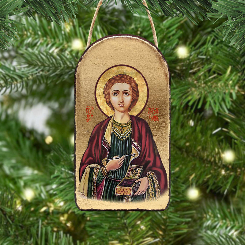 Inspirational Icon 5'' Handmade Wood Shatterproof Photo Ornament