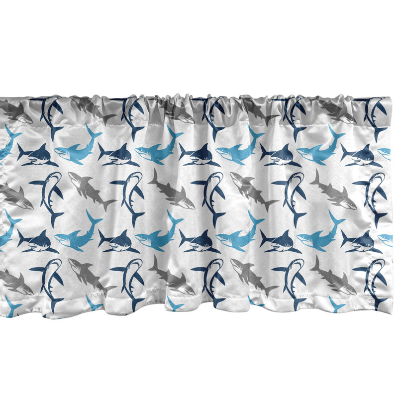 Cantonnière à motif géométrique Ambesonne, L 54 po x L 18 po