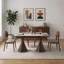 Ensemble de table de salle à manger extensible 55 "à 79" avec chaises en cuir PU Dominick-130812485-130812487-130812488