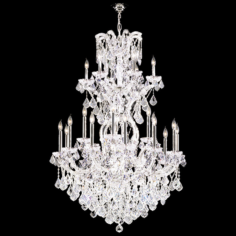 Maria Theresa Grand 25 - Light Chandelier, Silver, Clear, Swarovski Strass