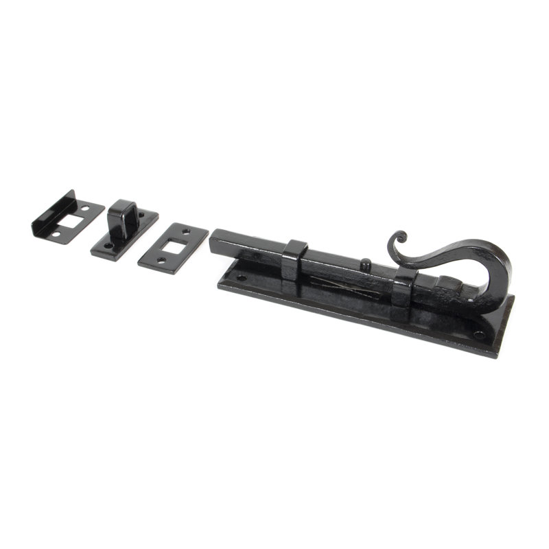 Shepherd's Crook Universal Bolt, 5.2cm H x 15.8cm W x 5cm D, Black