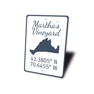 Enseigne en aluminium Marthas Vineyard