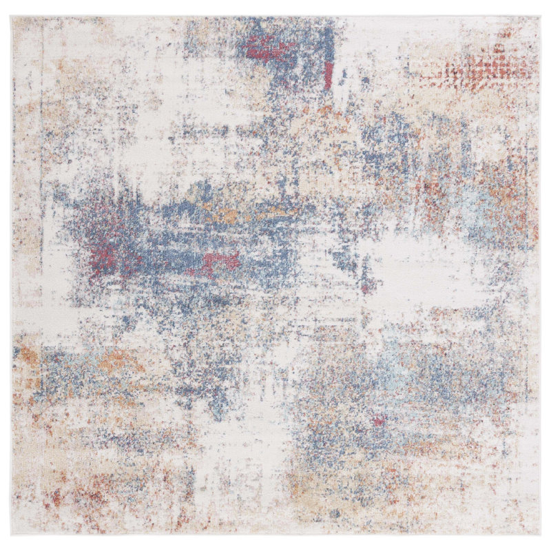 Phoenix 500 Performance Abstract Rug, Square 6'7"