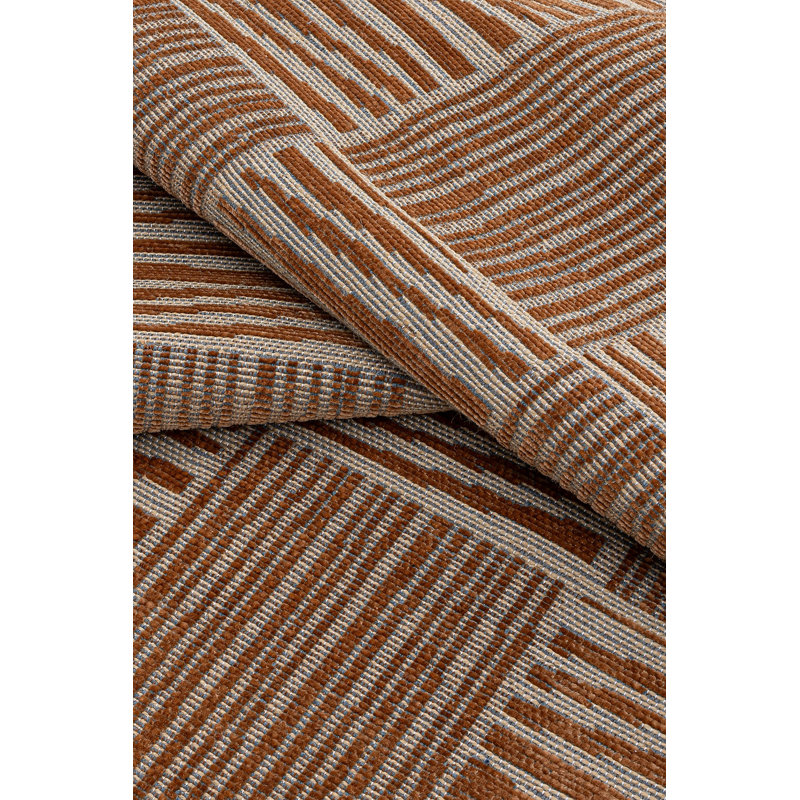 Tapis tissé de qualité supérieure, couleur orange, 5,2 x 7,5 pieds | 100% jute et chenille, hauteur de poils de 0,3 po | Semelle antidérapante en jute de coton, 400 000 fils | Facile à nettoyer, compatible avec l'aspirateur, parfait pour le salon et la chambre à coucher