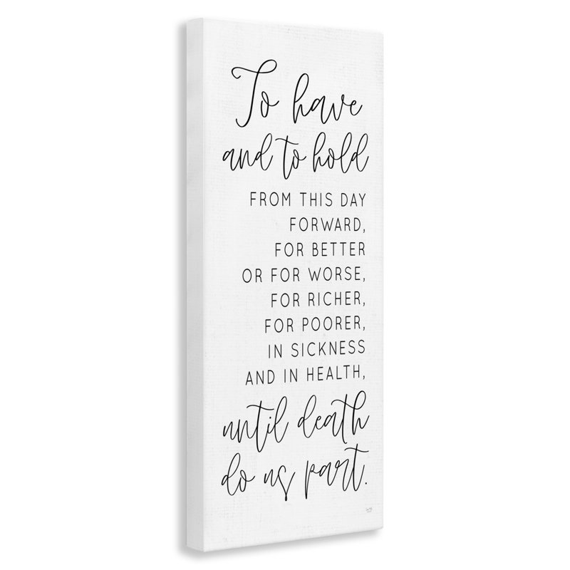 Toile To Have and To Hold, design par Lux + Me Designs, H 24 po x l 10 po