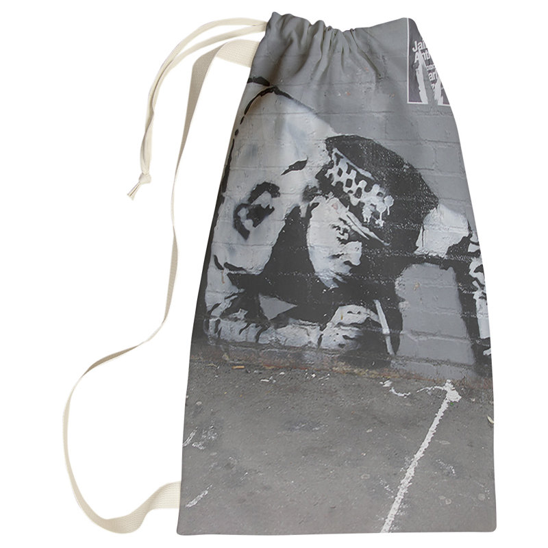 Fabric Laundry Bag with Handles, Large (36" H x 28" W x 1" D)