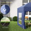 2x2m Pop Up Garden Gazebo, Waterproof Party Tent with Sidewalls Windows & Carry Bag,Coffee-129171284