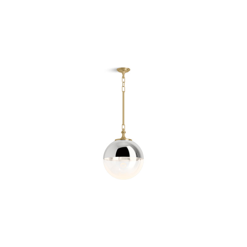 Bellera 14 In. One-Light Pendant, Brushed Moderne Brass