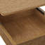 Table basse 31,52 "carrée en rotin + corde de chanvre avec fonction de rangement réglable, de style rétro naturel, pour la salle à manger, la cuisine et le salon, naturel