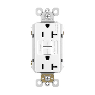 Radiant 20 Amp Tamper-resistant Self-test Gfci Receptacle Outlet