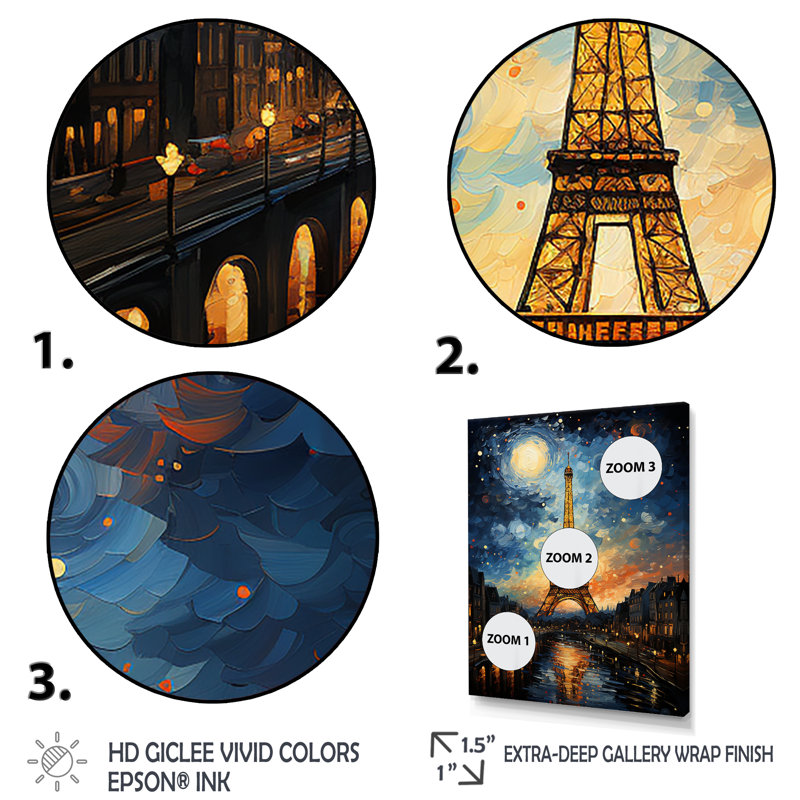 Alsek " The Eiffel Tower In 19 Century I ", Natural Floater Framed, 32" H x 24" W x 1" D