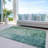 Machine Washable Indoor/Outdoor Christain ACN1257 Emerald Rug-109531814