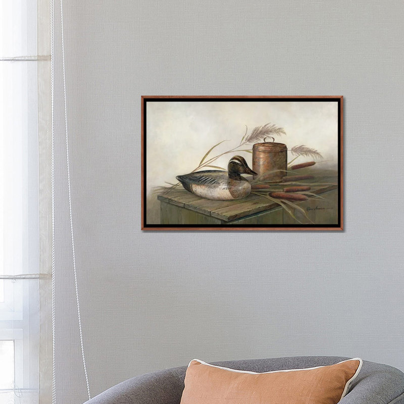 «Touch of Brass» par Ruane Manning - reproduction d'art, H 18 po x l 26 po x P 1,5 po, Toile avec cadre brun, Aucun mat