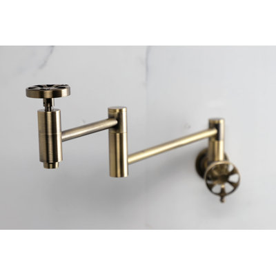Kingston Brass Belknap Two-Handle 1-Hole Wall Mount Pot Filler Faucet