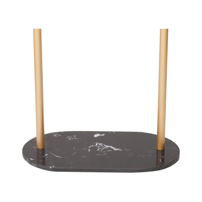 Heavy Duty Modern Coat Rack Stand with Marble Base, Gold