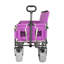 Chariot pliable robuste 3-en-1 avec banquette, rangement et roues tout-terrain - capacité de 500 lb, mauve