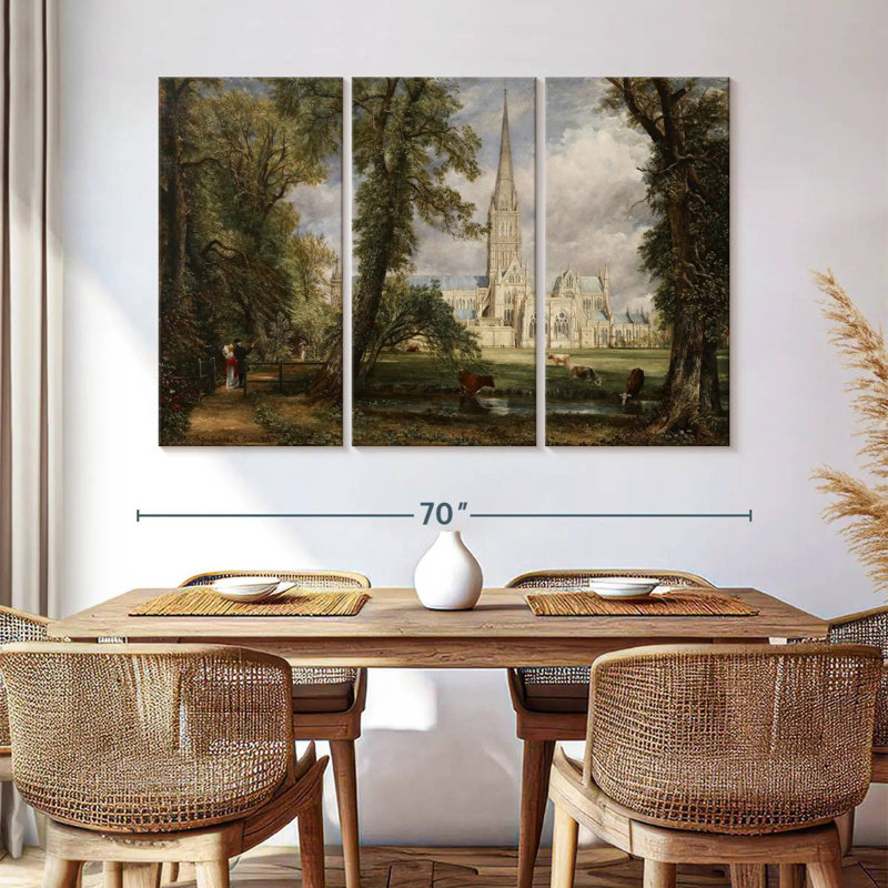 Adella Salisbury Cathedral From The Bishop's Garden, 42" H x 65" W