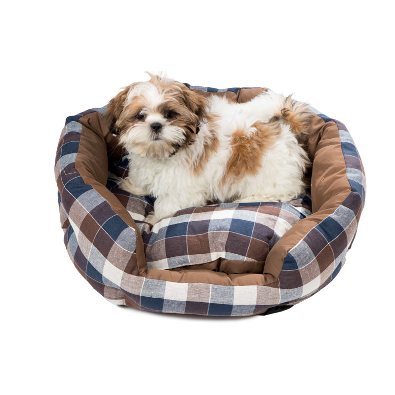 Saira Striped Orthopedic Polyester Pet Bed