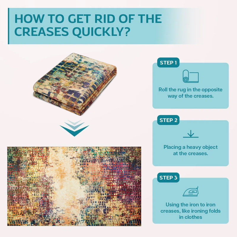Vintage Look Shag Area Rug, Rectangle 120 x 170 cm