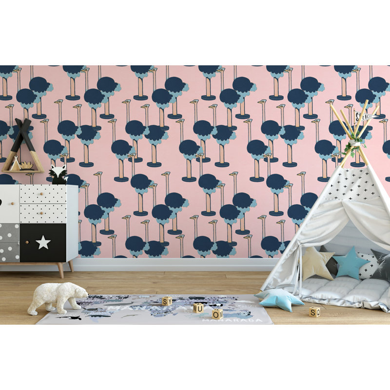 Wallpaper Double Roll by Yuki Osada, Pale Pink